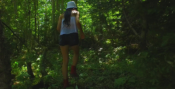 Cum Out Of Her Nose Girl Walking In Forest